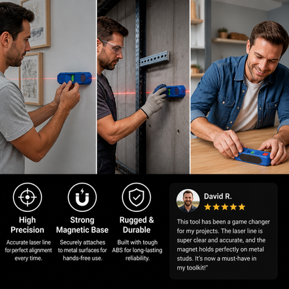 3-in-1 Magnetic Laser Level & Stud Finder