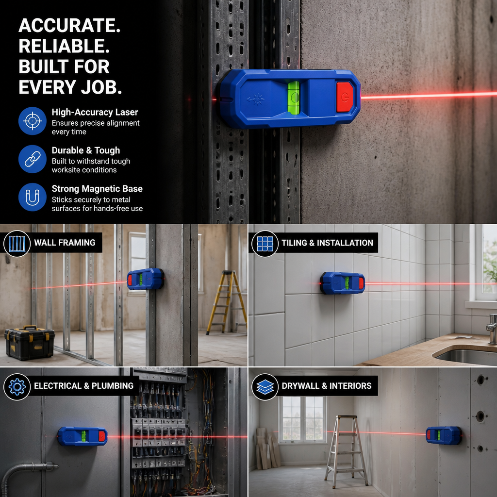 3-in-1 Magnetic Laser Level & Stud Finder