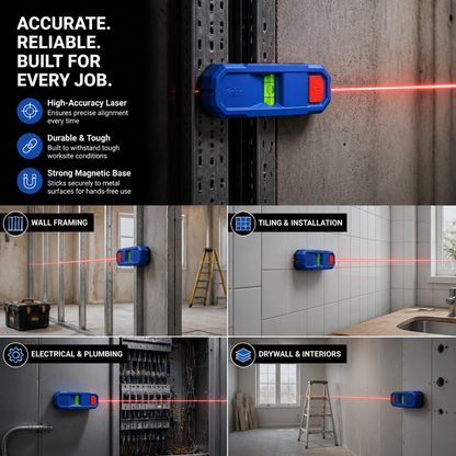 3-in-1 Magnetic Laser Level & Stud Finder