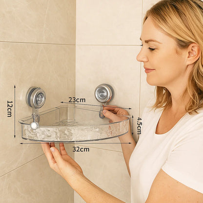 Bathroom Suction Cup Corner Shelf