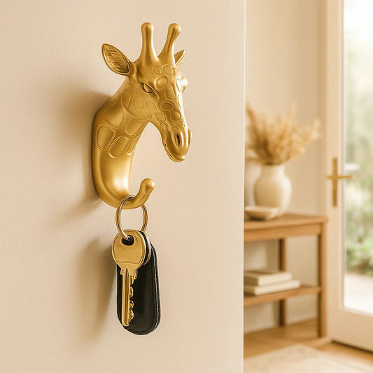 Luxurious Golden Animal Head Wall Hook For Keys