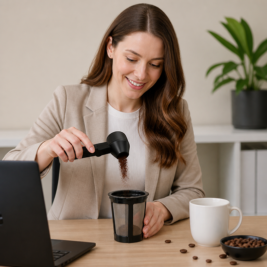 Multi Purpose Measuring Scoop with Sliding Lid for Easy Pouring