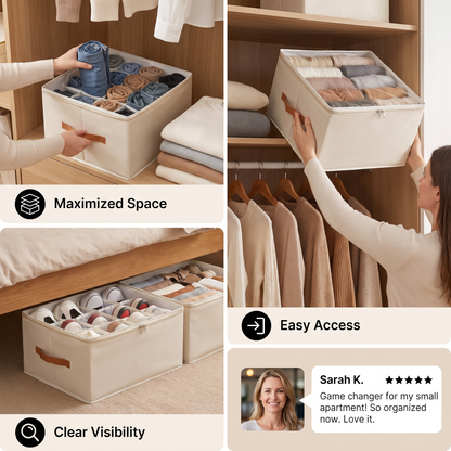 Collapsible Shoe Organizer with Easy-Access Design for Wardrobe Storage
