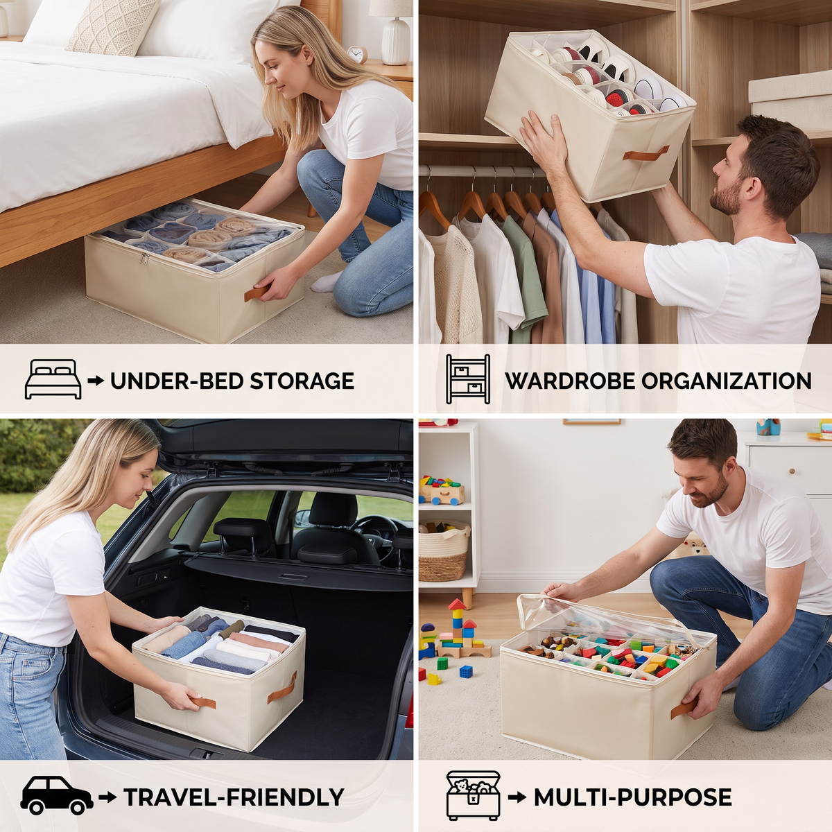 Collapsible Shoe Organizer with Easy-Access Design for Wardrobe Storage