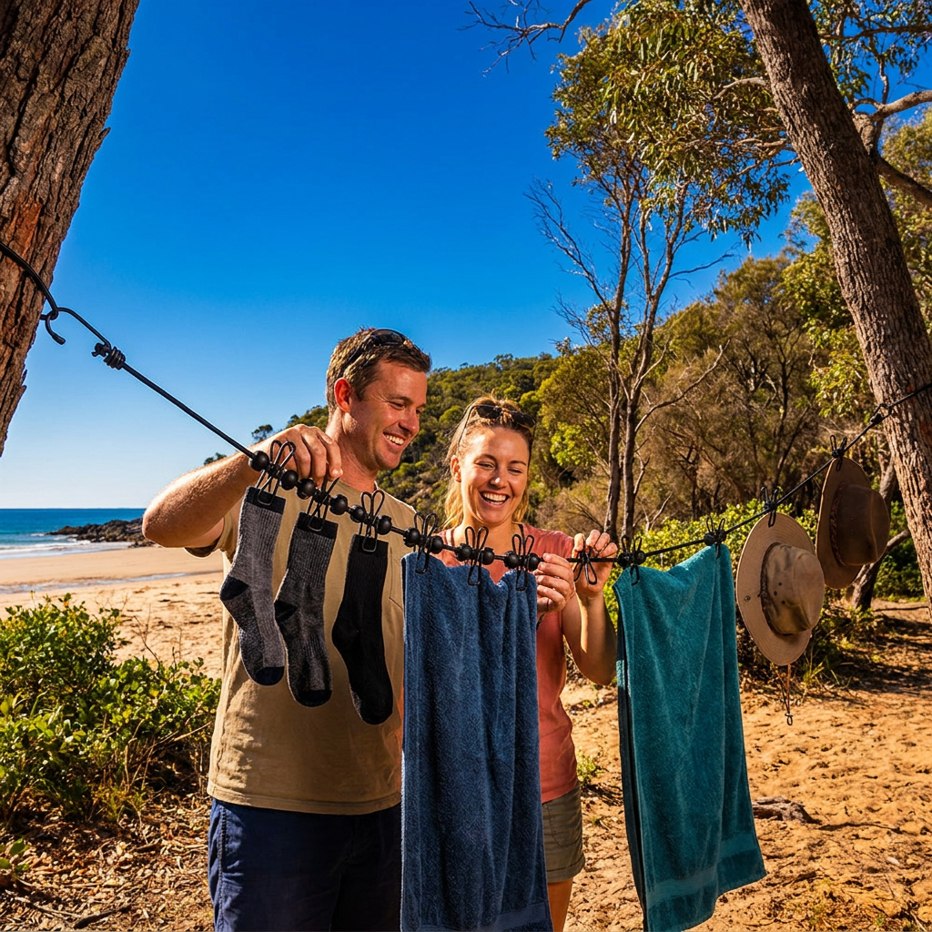 Portable Elastic Travel Clothes Rack