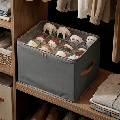Collapsible Shoe Organizer with Easy-Access Design for Wardrobe Storage