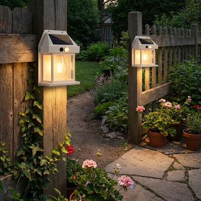 Solar LED Wall Light – Waterproof Outdoor Lamp with Light Sensor for Garden, Yard and Fence (2 pieces)