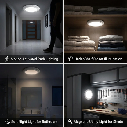 Dimmable Rechargeable Ceiling Light with Motion Sensor – Magnetic & Wireless