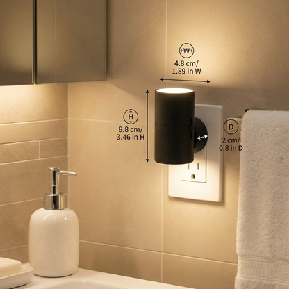 LED Plug-in Night Light – Dimmable with Light Sensor for a Cozy Home