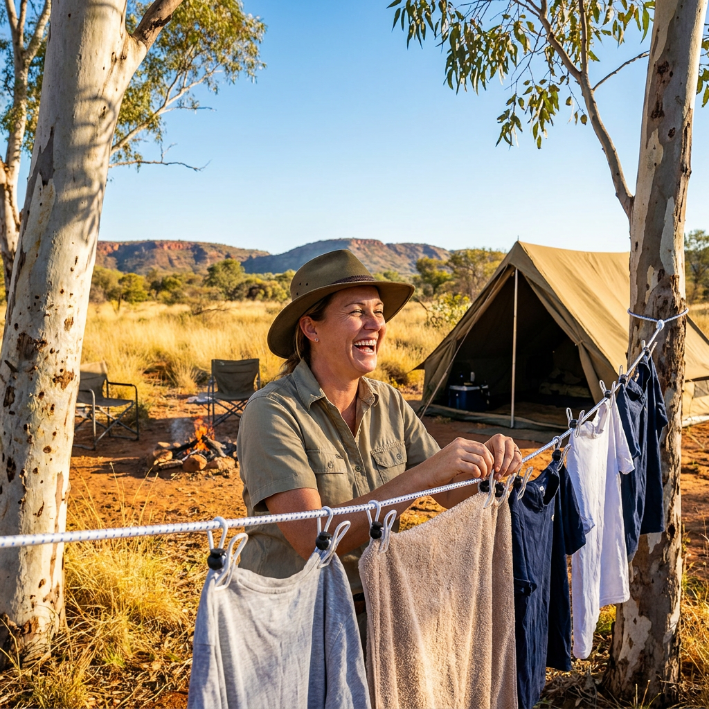 Portable Elastic Travel Clothes Rack