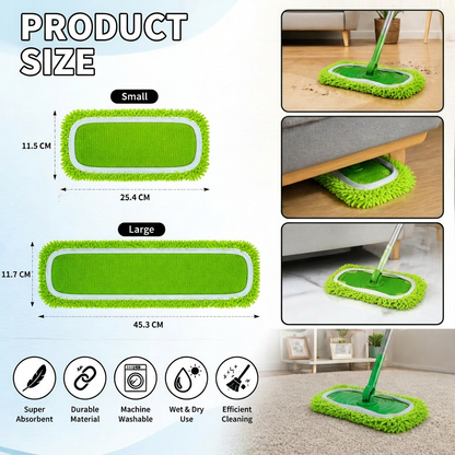 Reusable Microfiber Mop Pads for Swiffer Sweeper – Washable Wet & Dry Floor Cleaning Refills