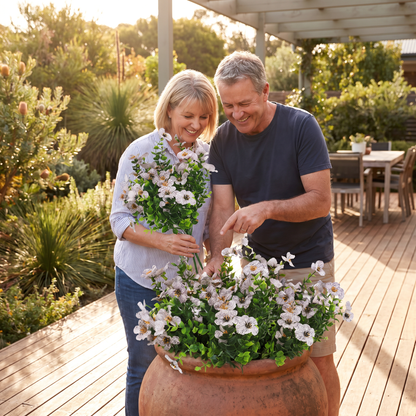 EverBloom No-Fade Artificial Wildflower Bouquet for Outdoor Planters