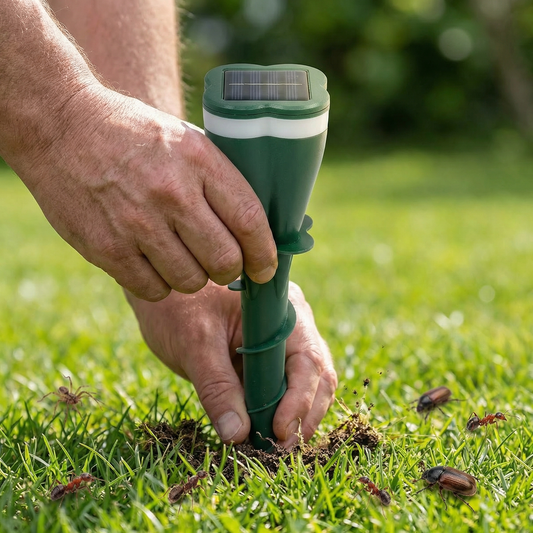 Solar Ultrasonic Animal and Insect Repellent Device