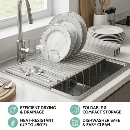 Foldable Silicone Drip Mat – Heat-Resistant Design