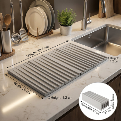 Foldable Silicone Drip Mat – Heat-Resistant Design