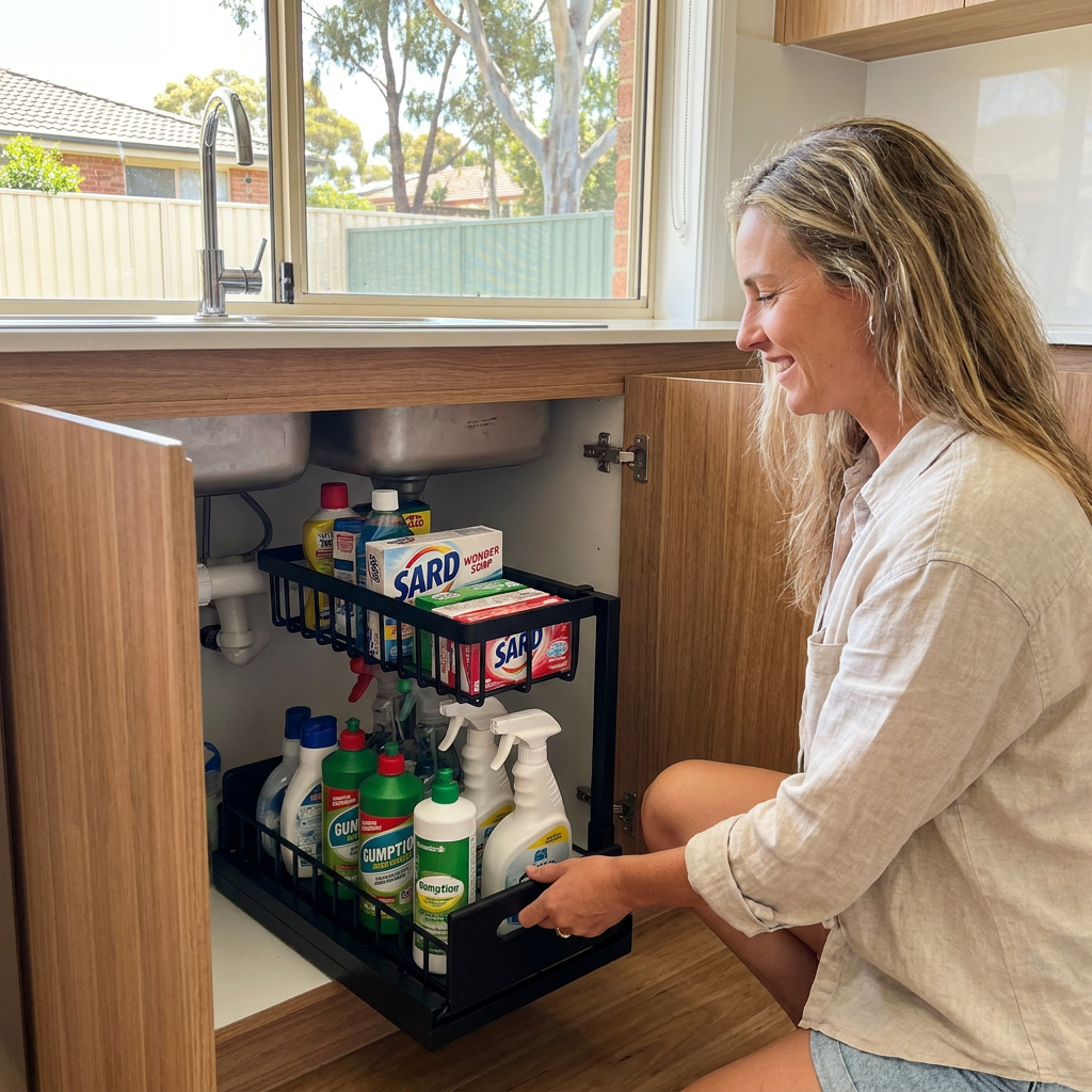 2-Tier Pull-Out Under-Sink Storage Organizer