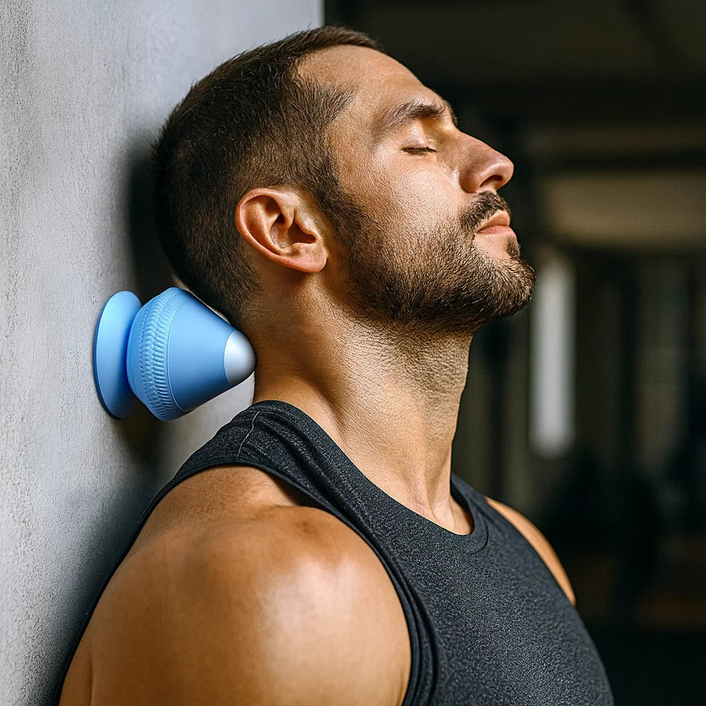 Trigger point self-massage ball with suction cup