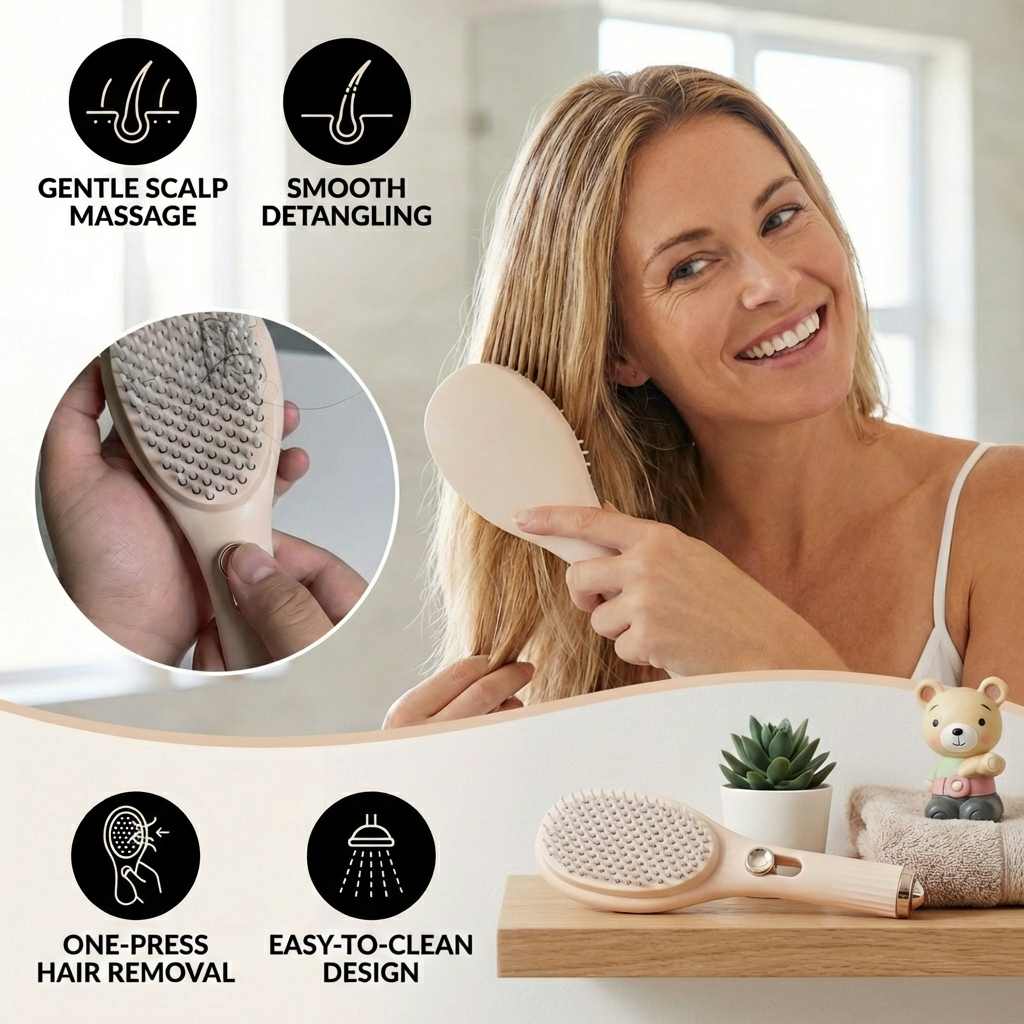 Easy To Clean Massage Hair Comb