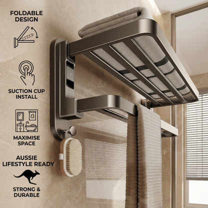 Foldable Suction Cup Towel Holder