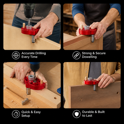 Self-Centering Doweling Jig – Precision Drill Guide