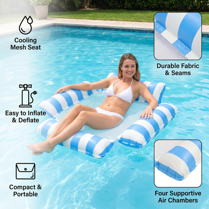 Inflatable Pool Lounger – Floating Relax Chair for Maximum Comfort in the Water