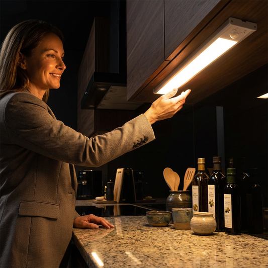 Wireless LED Under-Cabinet Light with Motion Sensor – Magnetic & Dimmable