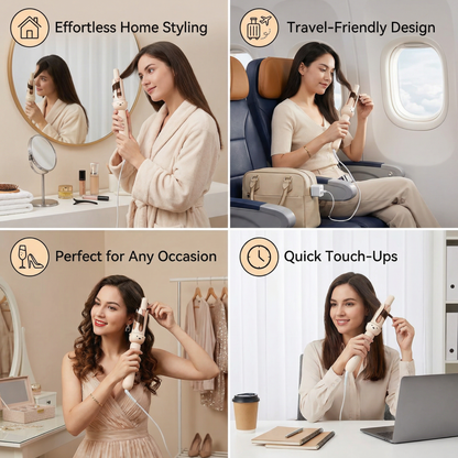 Automatic Bear Design Curling Iron 32 mm – Electric Rotating Curl Styler