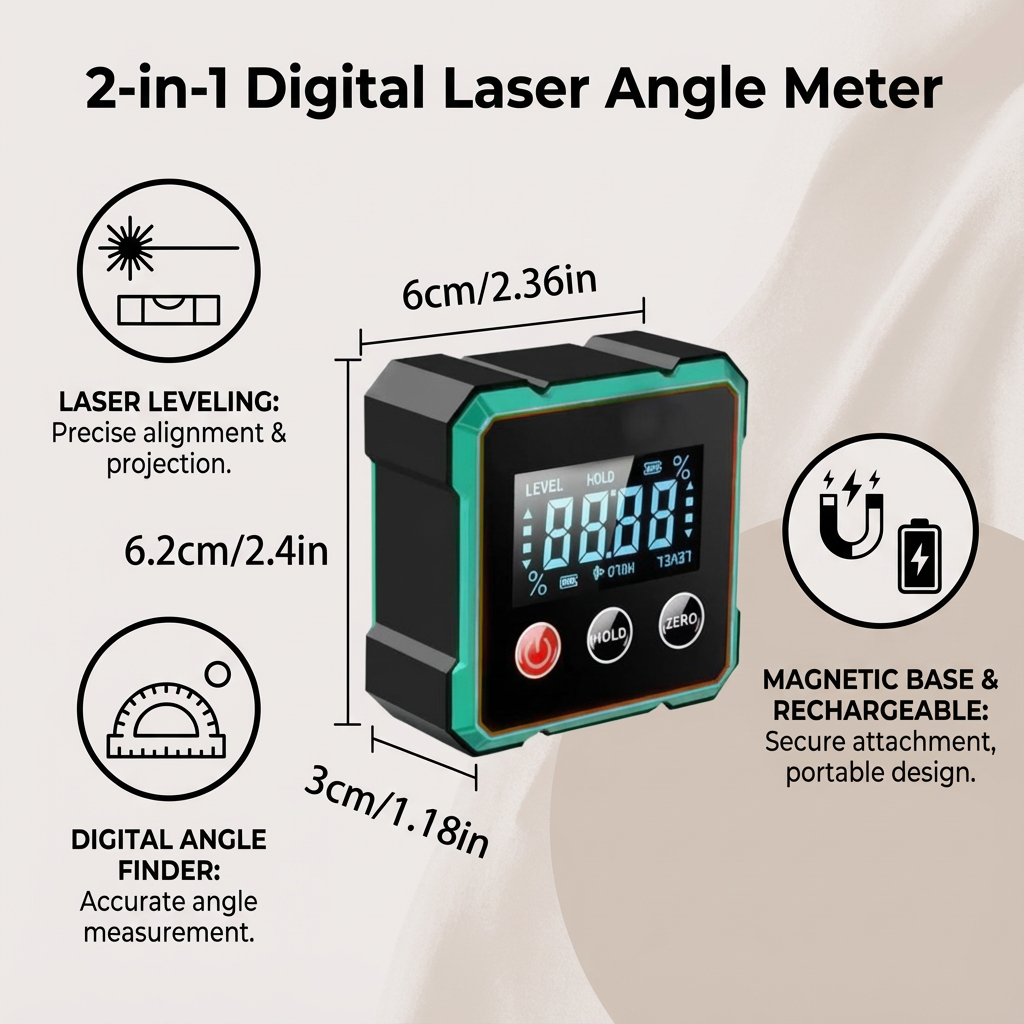 2-in-1 Digital Laser Angle Meter