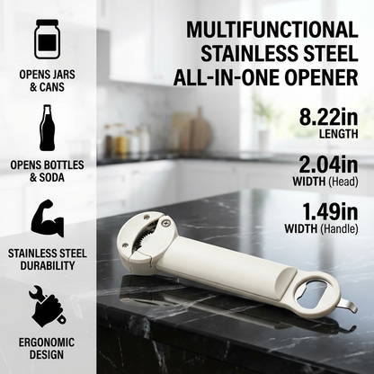 Multifunctional Stainless Steel All-in-One Opener