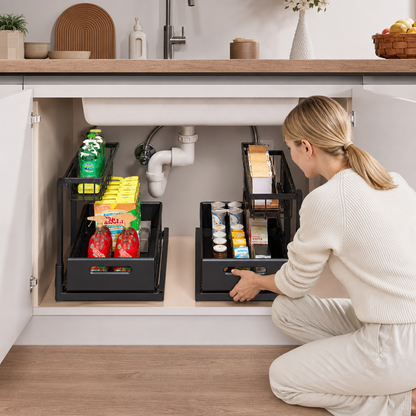 2-Tier Pull-Out Under-Sink Storage Organizer