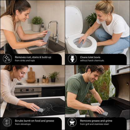 Reusable Pumice Scouring Pads for Tough Household & Kitchen Cleaning