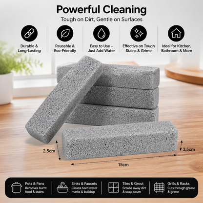 Reusable Pumice Scouring Pads for Tough Household & Kitchen Cleaning