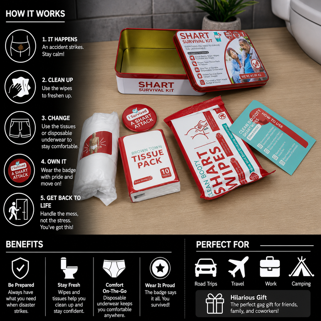 Funny Shart Survival Kit – Ultimate Poop Prank Gift Set