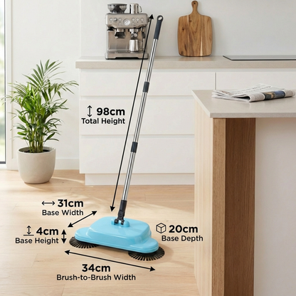 2-In-1 Hoover Broom Without Electricity