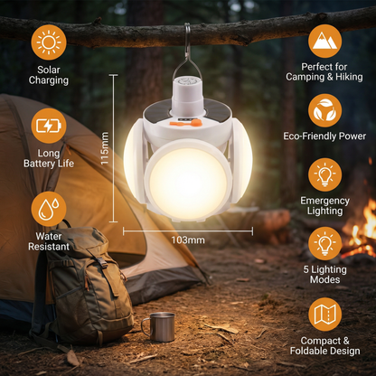 Portable Solar Outdoor Foldable Ball Lamp