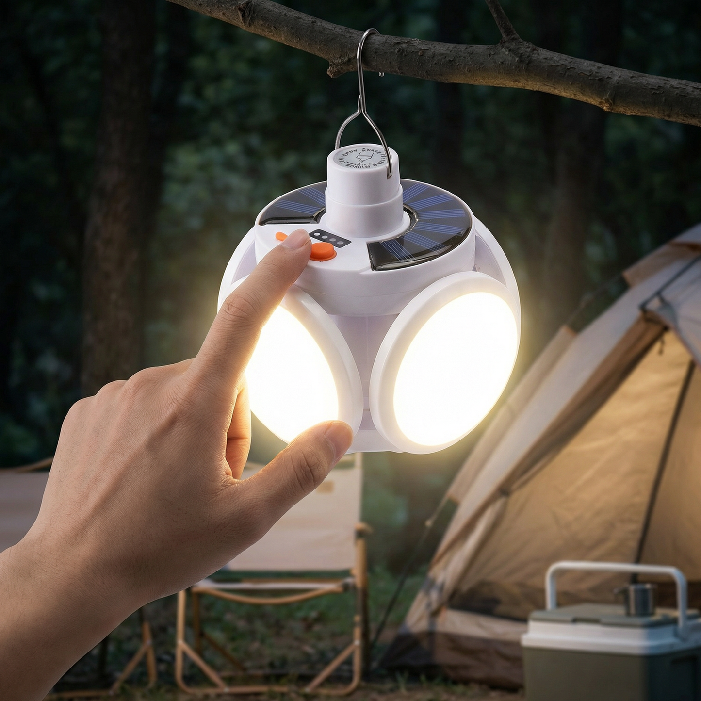 Portable Solar Outdoor Foldable Ball Lamp