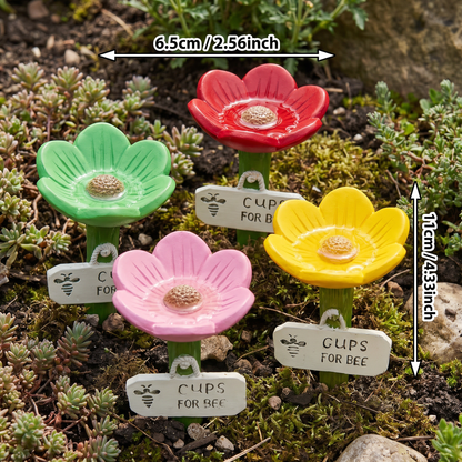 Flower-Shaped Bee Waterer – Colorful Water Dispensers for the Garden