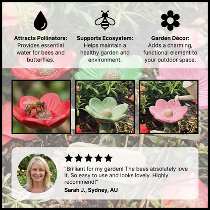 Flower-Shaped Bee Waterer – Colorful Water Dispensers for the Garden