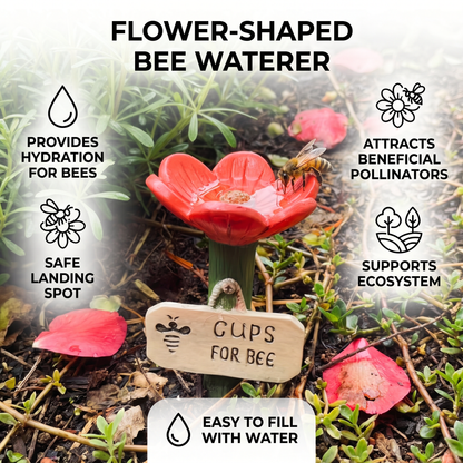 Flower-Shaped Bee Waterer – Colorful Water Dispensers for the Garden