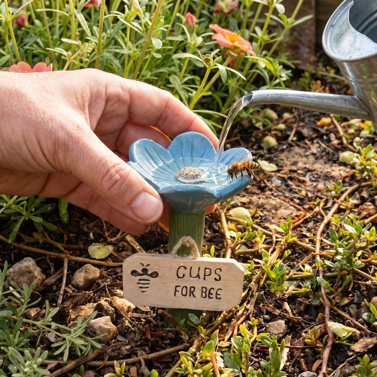 Flower-Shaped Bee Waterer – Colorful Water Dispensers for the Garden