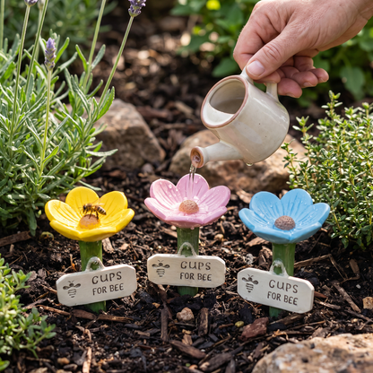 Flower-Shaped Bee Waterer – Colorful Water Dispensers for the Garden