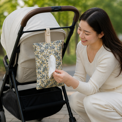 Hanging Tissue Holder for Strollers, Cribs & Cars