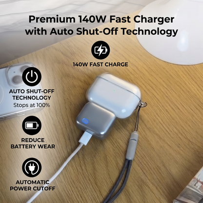 Premium 140W Fast Charger with Auto Shut-Off Technology