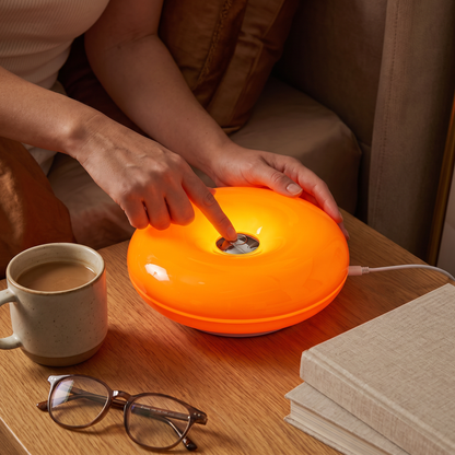 Retro Donut-Shaped LED Lamp with Cozy Ambient Glow