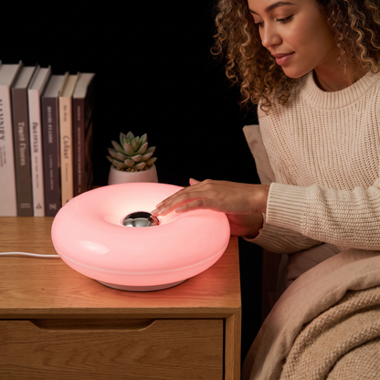 Retro Donut-Shaped LED Lamp with Cozy Ambient Glow