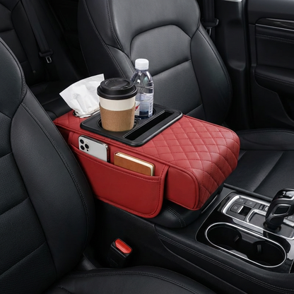 Multifunctional Car Armrest with Cup Holder & Storage