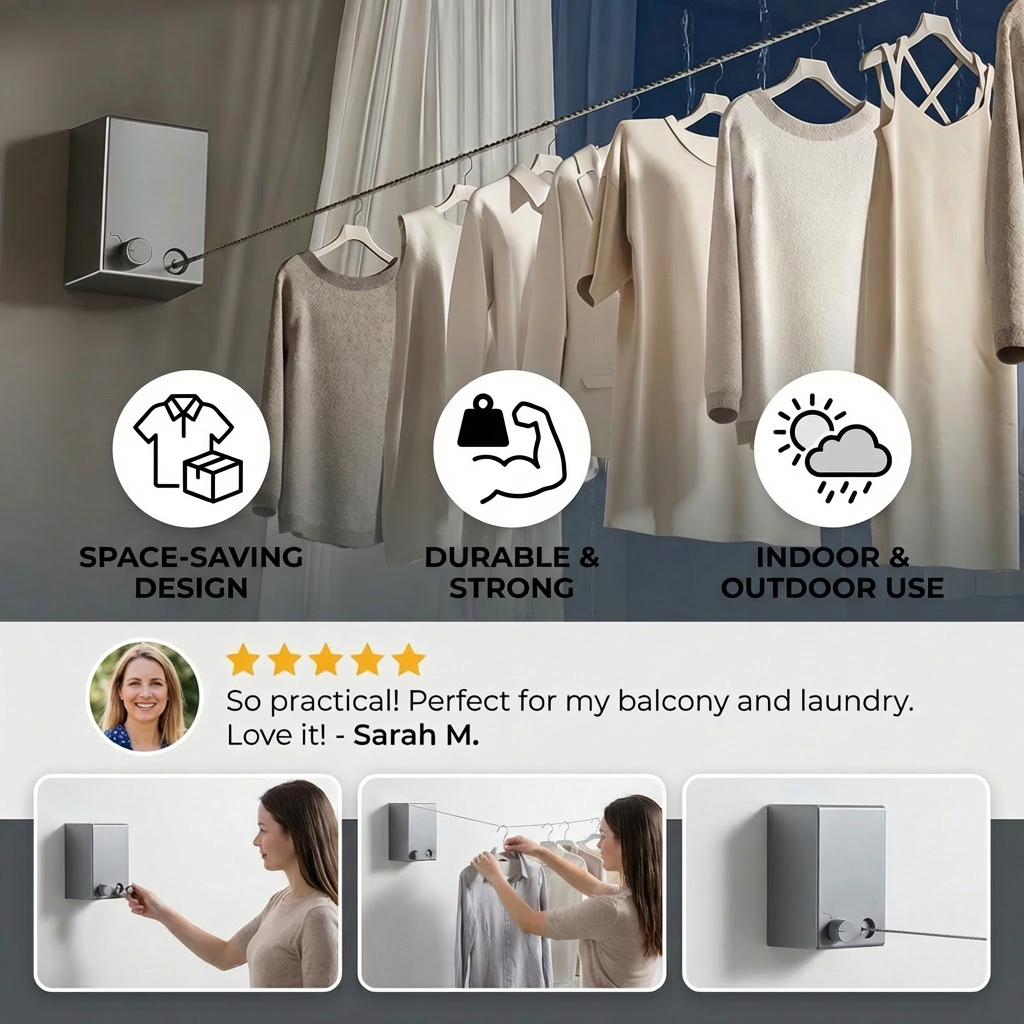 Practical Pull - Out Clothesline