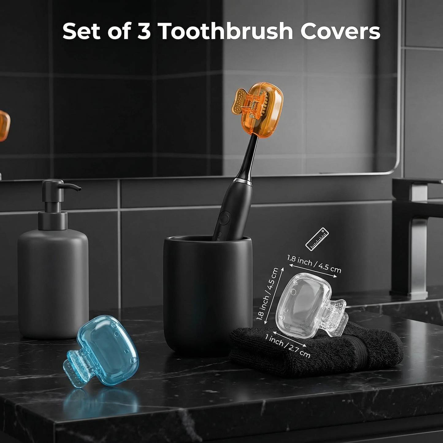 Set of 3 Toothbrush Cover