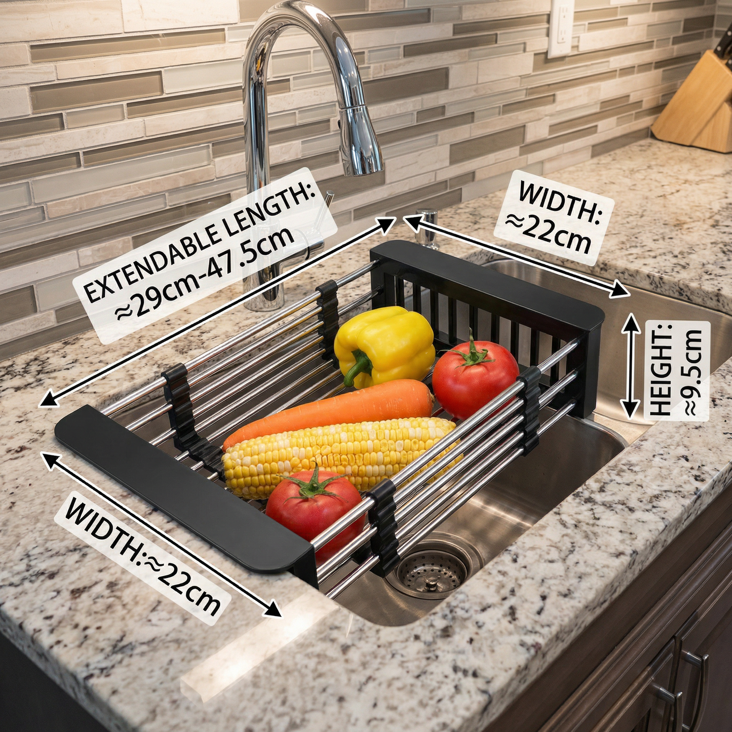 Adjustable Drainer Rack For The Sink