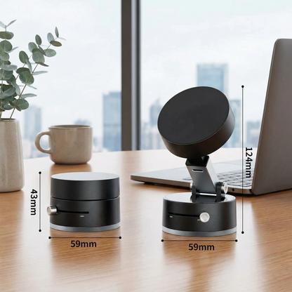 Magnetic Phone Holder with Vacuum Suction Cup – Foldable & Double-Sided, Universal for All Smartphones